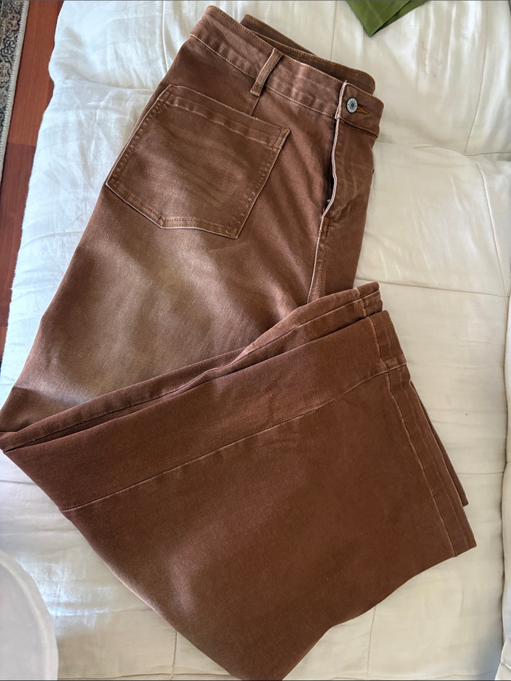 NWOT Sidefeel brown wide leg jeans Size 16